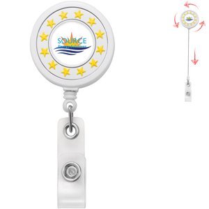 Star Spinner Badge Reel, Alligator Clip