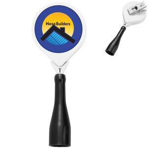 Round Retractable Pen Holder, Bull Dog Clip w/Antimicrobial Additive