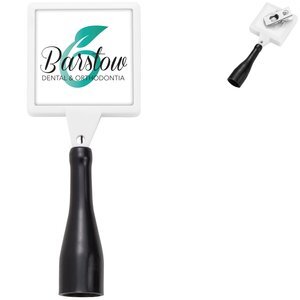 Square Retractable Pen Holder, Bull Dog Clip w/Antimicrobial Additive