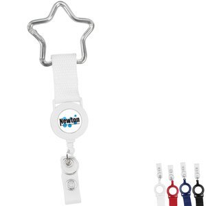 Star Carabiner Strap 2 Reel Retractable Badge Holder