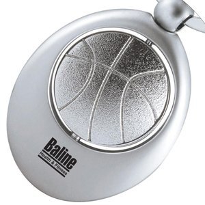 Basketball Silver Swivel Sports Key Chain