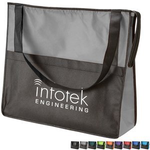 Prescott Two-Tone Non-Woven Zipper Tote