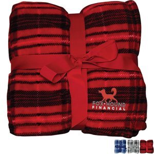 Flannel Plush Pattern Plaid Blanket, 50" x 60"