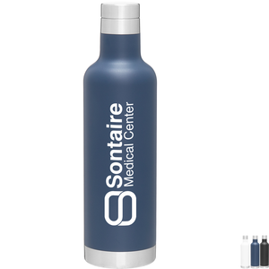 h2go Noir Powder Coated Stainless Steel Bottle, 25 oz.