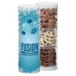 Three Way Covered Pretzel Sampler Tube