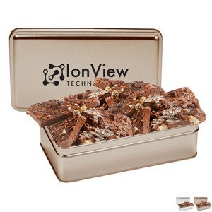 Milk Chocolate Toffee Pretzel Bark Rectangle Gift Tin, 14.5oz.