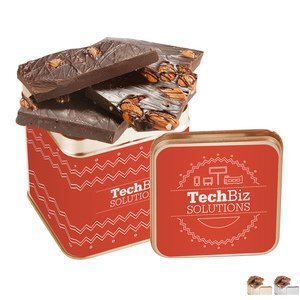 Dark Chocolate Almond Bark Perfect Present Tin, 8.5oz.