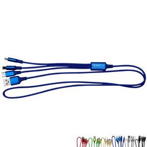Metallic 3 Foot 3-in-1 Cable w/ Type C USB