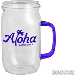 Mason Jar Tumbler with Handle, 27oz.