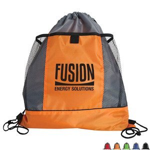 Sportster Drawstring Bag with Mesh Pockets
