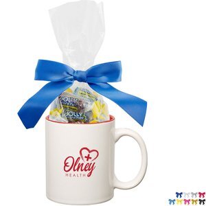 Two-Tone Ceramic Mug w/ Jolly Ranchers, 11oz.