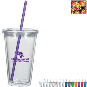 Double Wall Tumbler w/ Jelly Beans, 16oz.
