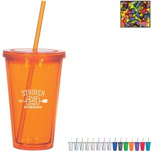 Double Wall Tumbler w/ Jolly Ranchers, 16oz.
