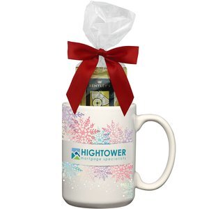 Ceramic Mug w/ Four Assorted Tea Bags Gift Set, 15oz.
