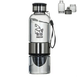 Borosilicate Glass Fruit Infuser Bottle, 18.5oz.