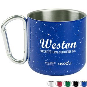 Asobu® Campfire Stainless Steel Carabiner Mug, 12oz.
