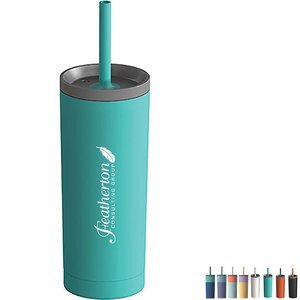 Aspire 17 oz. Stainless Steel Tumbler with Lid and Straw, Double Walled  Insulated Straw Water Cup-Gold