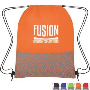 Bitmap Polyester Drawstring Backpack