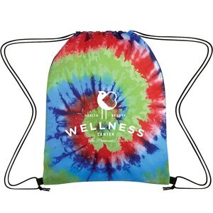 Tie-Dye Polyester Drawstring Bag