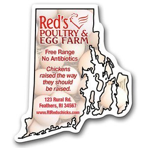 Rhode Island State Shaped Magnet