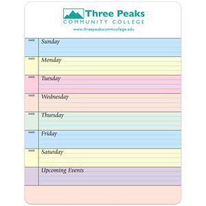 Weekly Planner Memo Board w/ Magnet, 8-1/2" x 11"