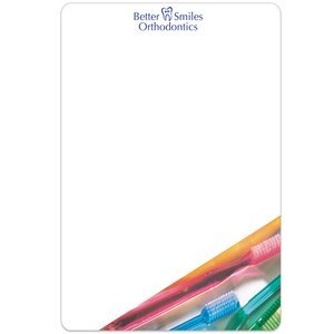 Toothbrushes Memo Board w/ Magnet, 5-1/2" x 8-1/4"