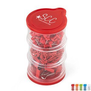 Tower of Clips and Push Pins