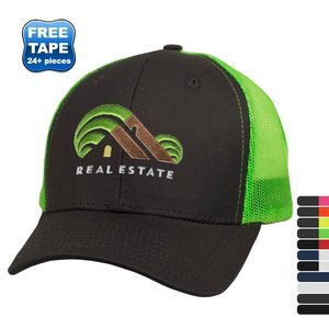 Vibrant Twill Constructed Trucker Cap with Mesh