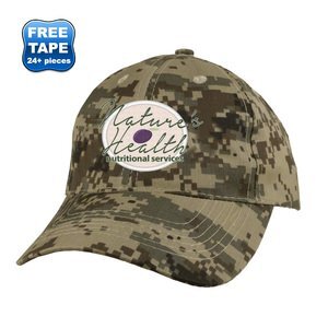 Digital Camo Cotton Twill Constructed Cap