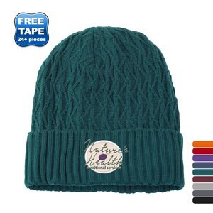 Fleece Lined Knit Pattern Beanie