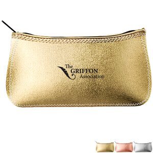 Canoe Large Metallic Neoprene Zippered Pouch