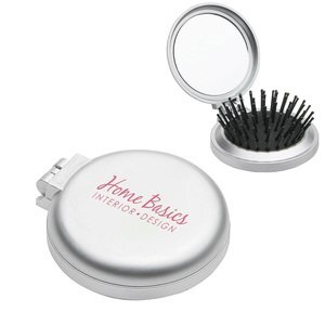 Travel Disk Brush & Mirror