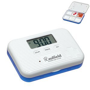 Deluxe Easy-Carry 6 Compartment Pillbox with Alarm