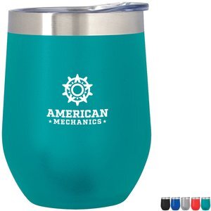 Vinay Vacuum Insulated Stemless Wine Tumbler w/ Lid, 12oz.