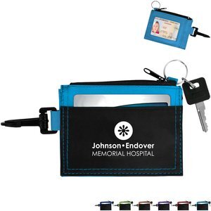 Compact Travel Wallet w/ Keychain & Clip