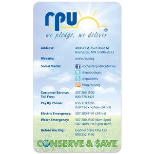 Rectangular Round Corner Magnet, 3-1/2" x 6"