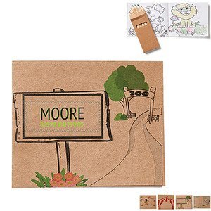 Coloring Book & 6 Color Pencil Set