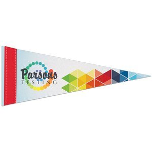 Premium Felt Pennant w/ Full Color Imprint, 4" x 10"