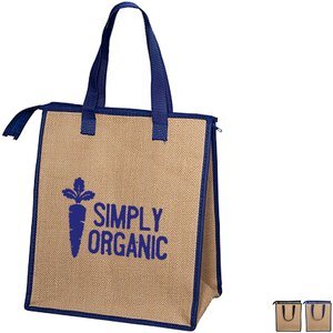Insulated Natural Jute Cooler Tote