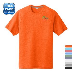 SportTek® PosiCharge® Men's Triblend Wicking Raglan Tee