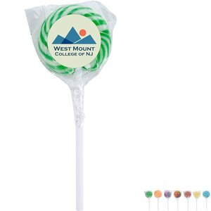 Swirl Lollipop w/ Round Label