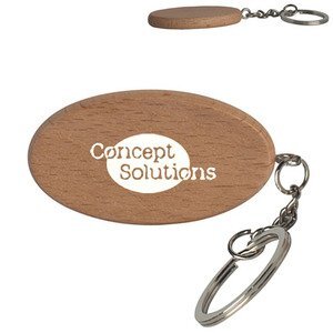 Oval Wooden Keyring