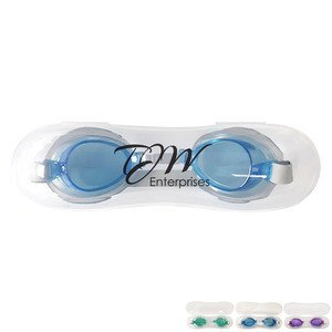 Deluxe Adult Swim Goggles with Case