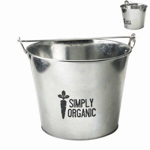 Galvanized Ice Bucket w/ Bottle Opener, 5 Qt.