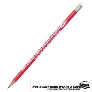 Not Every Hero Wears A Cape Fire Safety Pencil, Stock