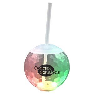 LED 20 oz. Tumbler Ball Cup with Straw