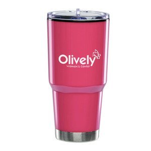 Pink Adriatic Double Wall Auto Tumbler, 24oz.