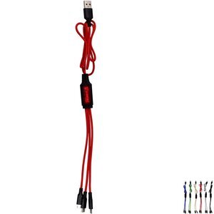 Metallic Logo Light Up  Cable, 3'