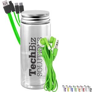 Cable Ear Bud Set in Bottle