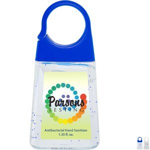 Moisture Bead Carabiner Clip Antibacterial Hand Sanitizer, 1.35oz.